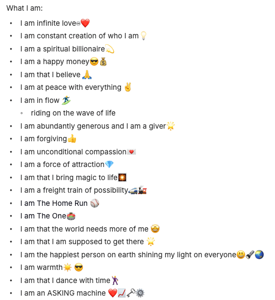 i am declarations statements rob cressy